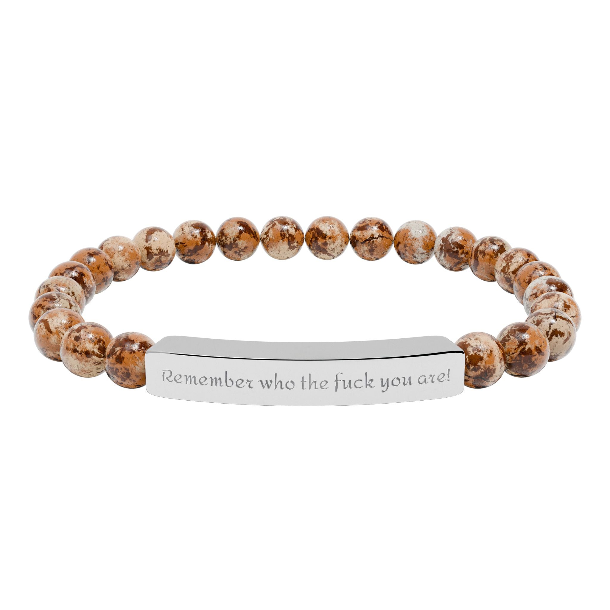 Remember who TF you are - beaded bracelet