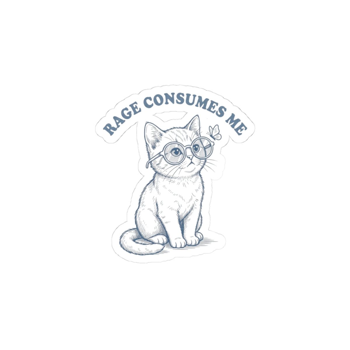 Black Sheep Club - Rage Consumes Me kitten STICKER