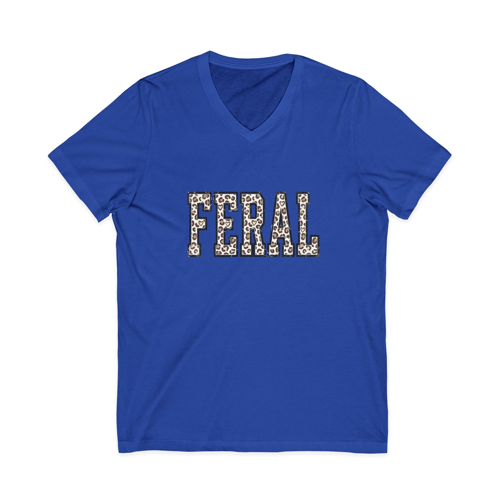 Black Sheep Club - Feral Leopard Print V Neck Tee