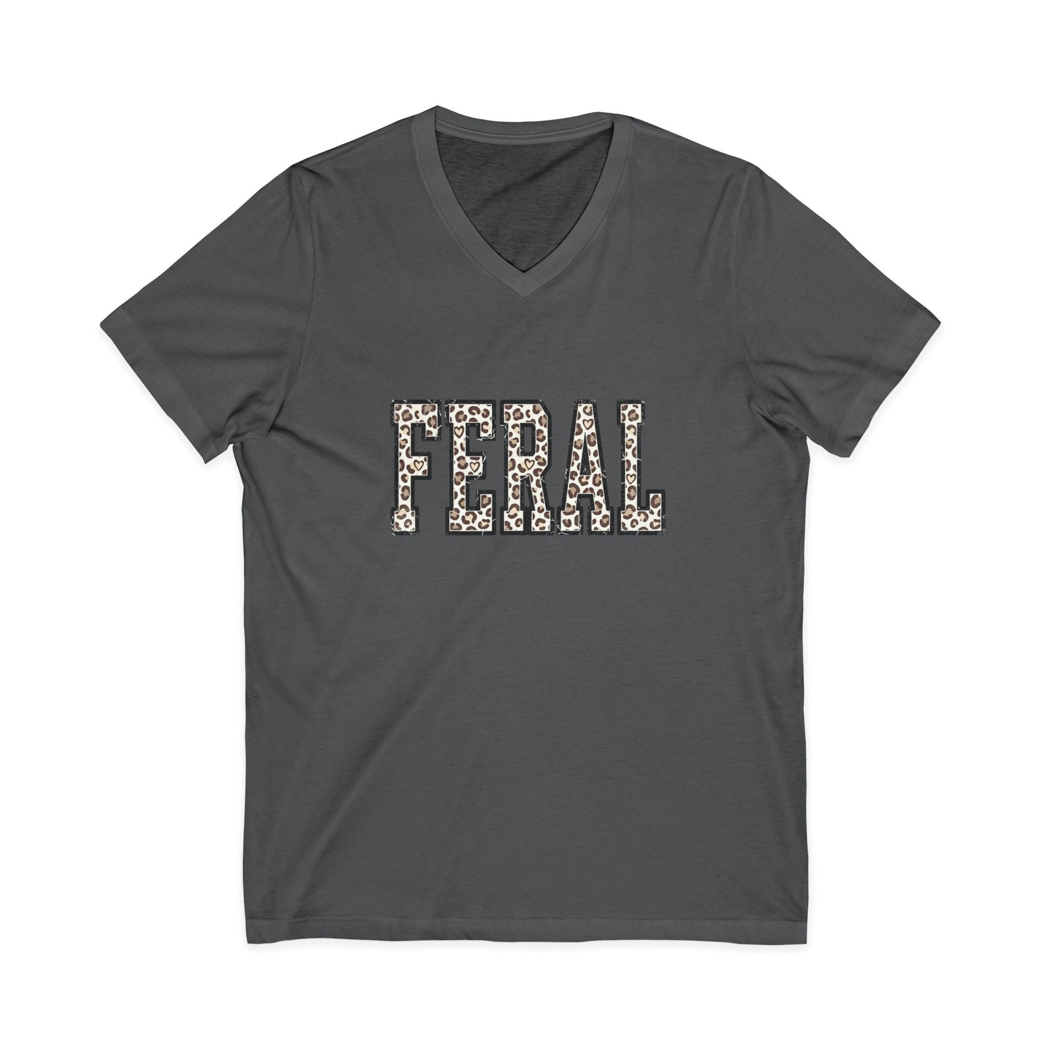 Black Sheep Club - Feral Leopard Print V Neck Tee
