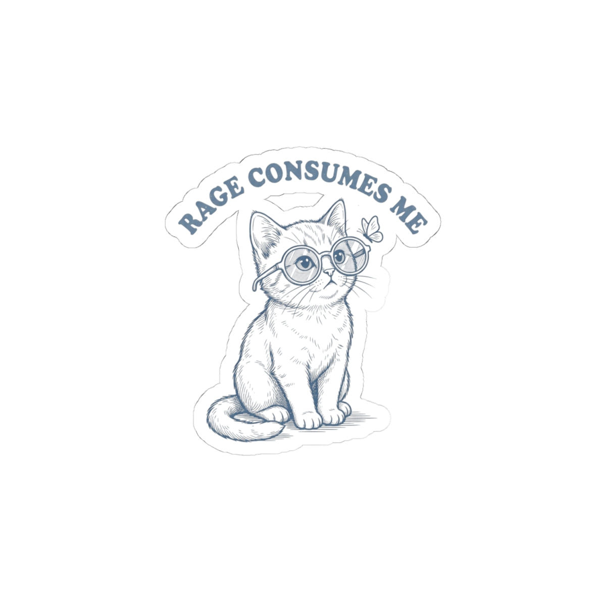 Black Sheep Club - Rage Consumes Me kitten STICKER