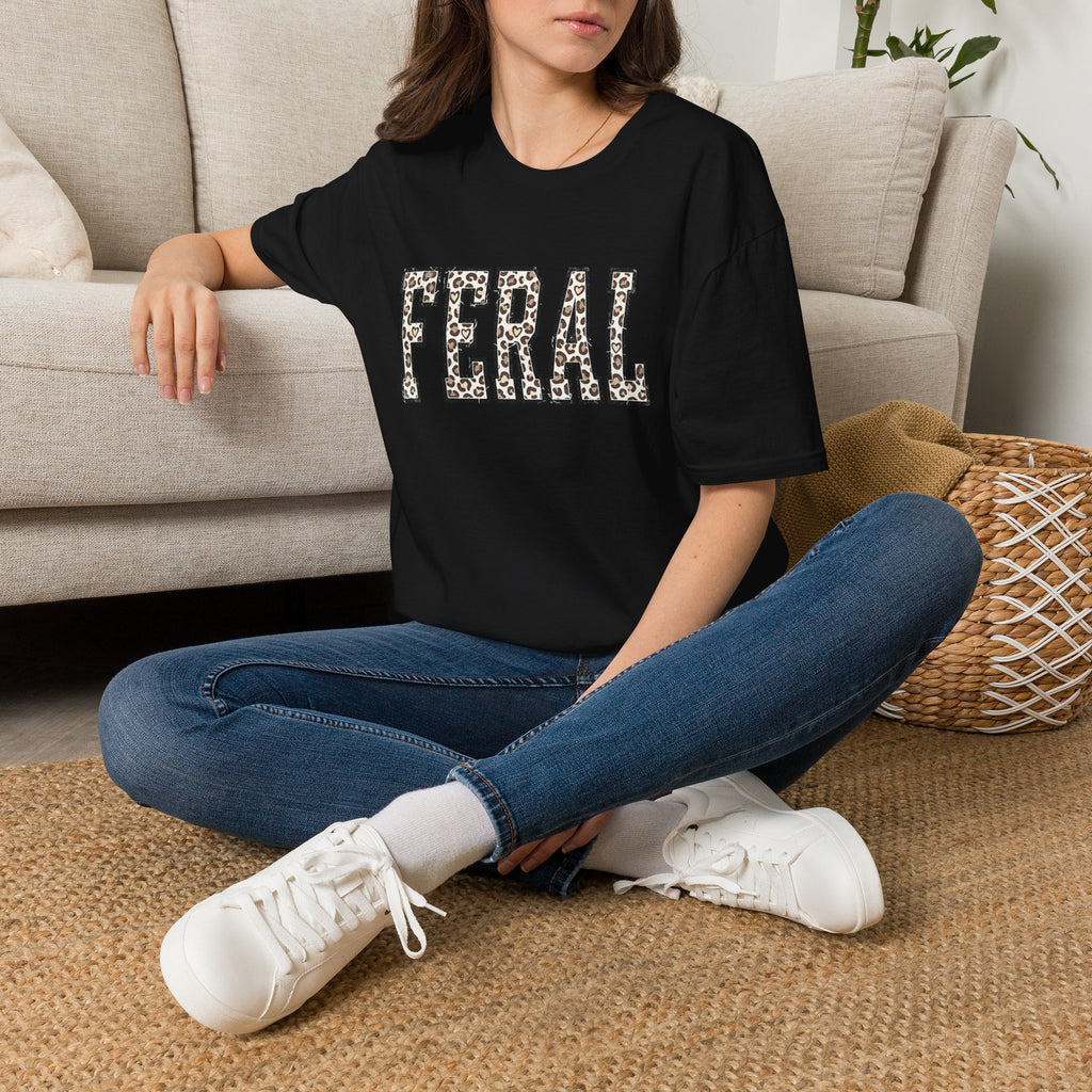 Black Sheep Club — FERAL Leopard Print Graphic Tee
