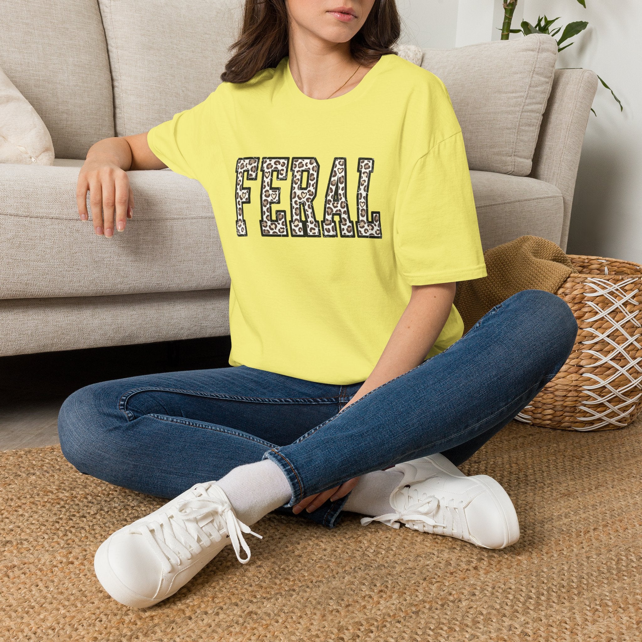 Black Sheep Club — FERAL Leopard Print Graphic Tee