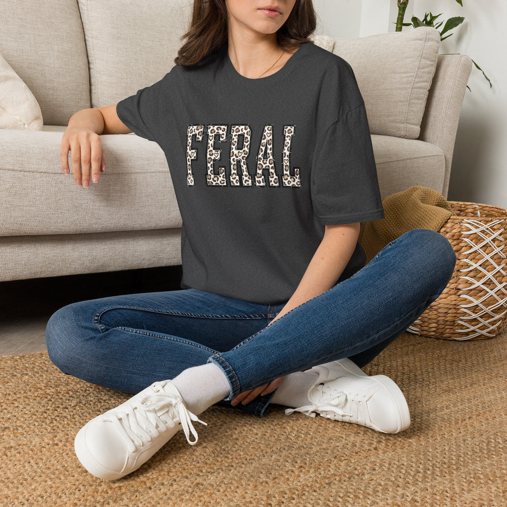 Black Sheep Club — FERAL Leopard Print Graphic Tee