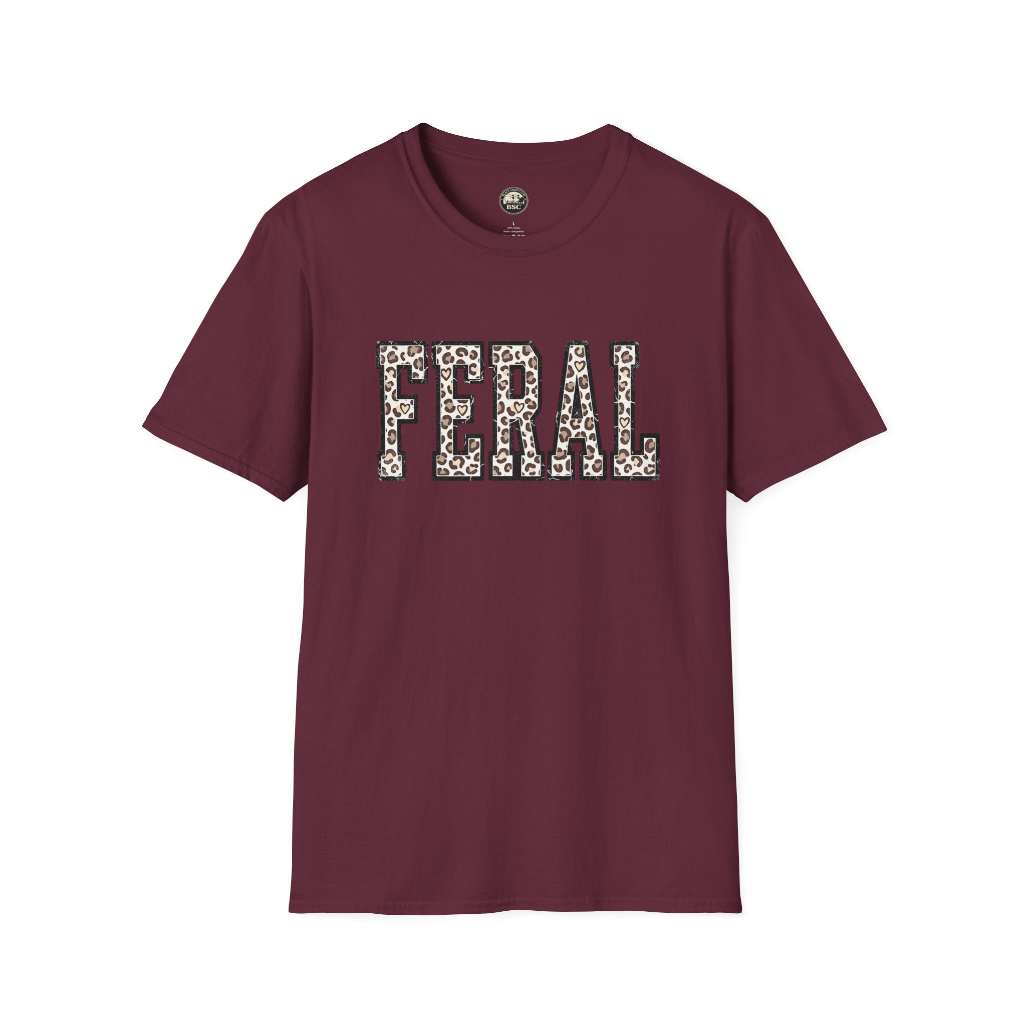 Black Sheep Club — FERAL Leopard Print Graphic Tee