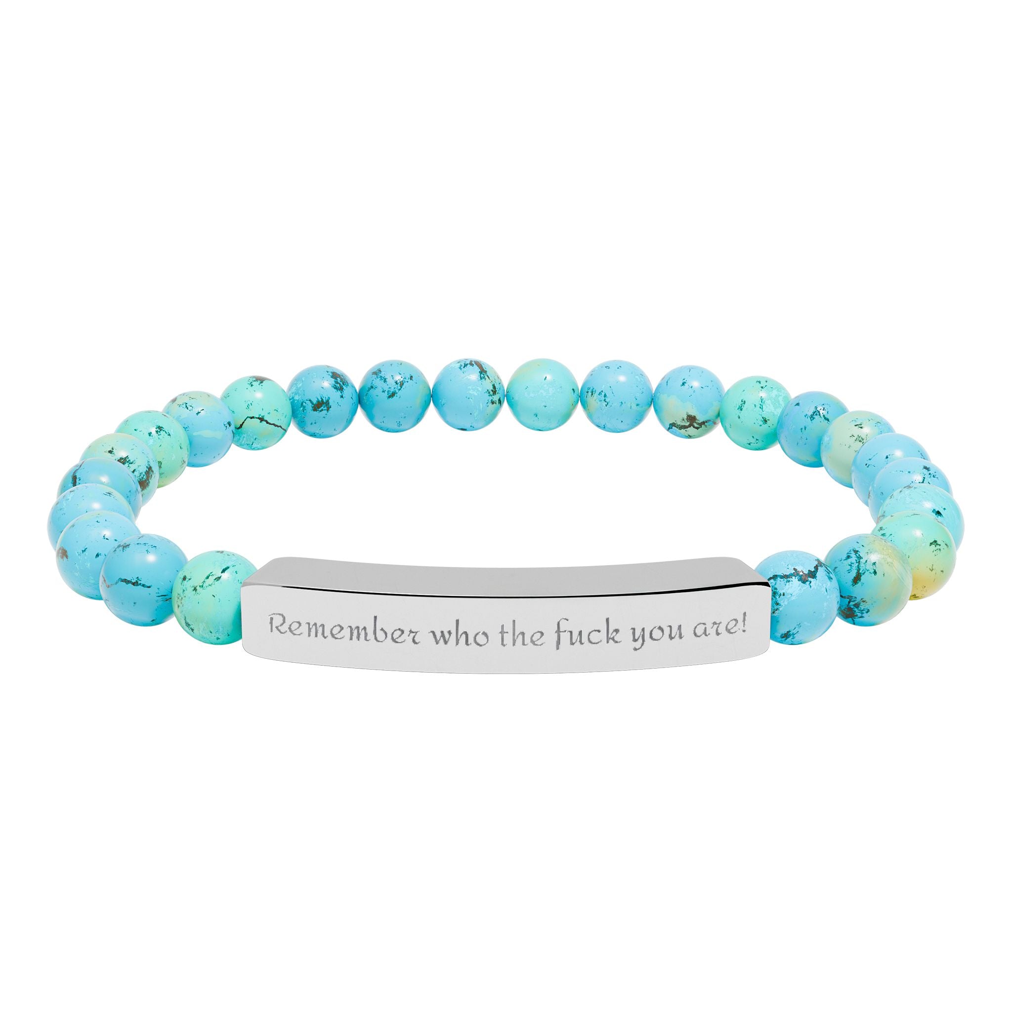 Remember who TF you are - beaded bracelet