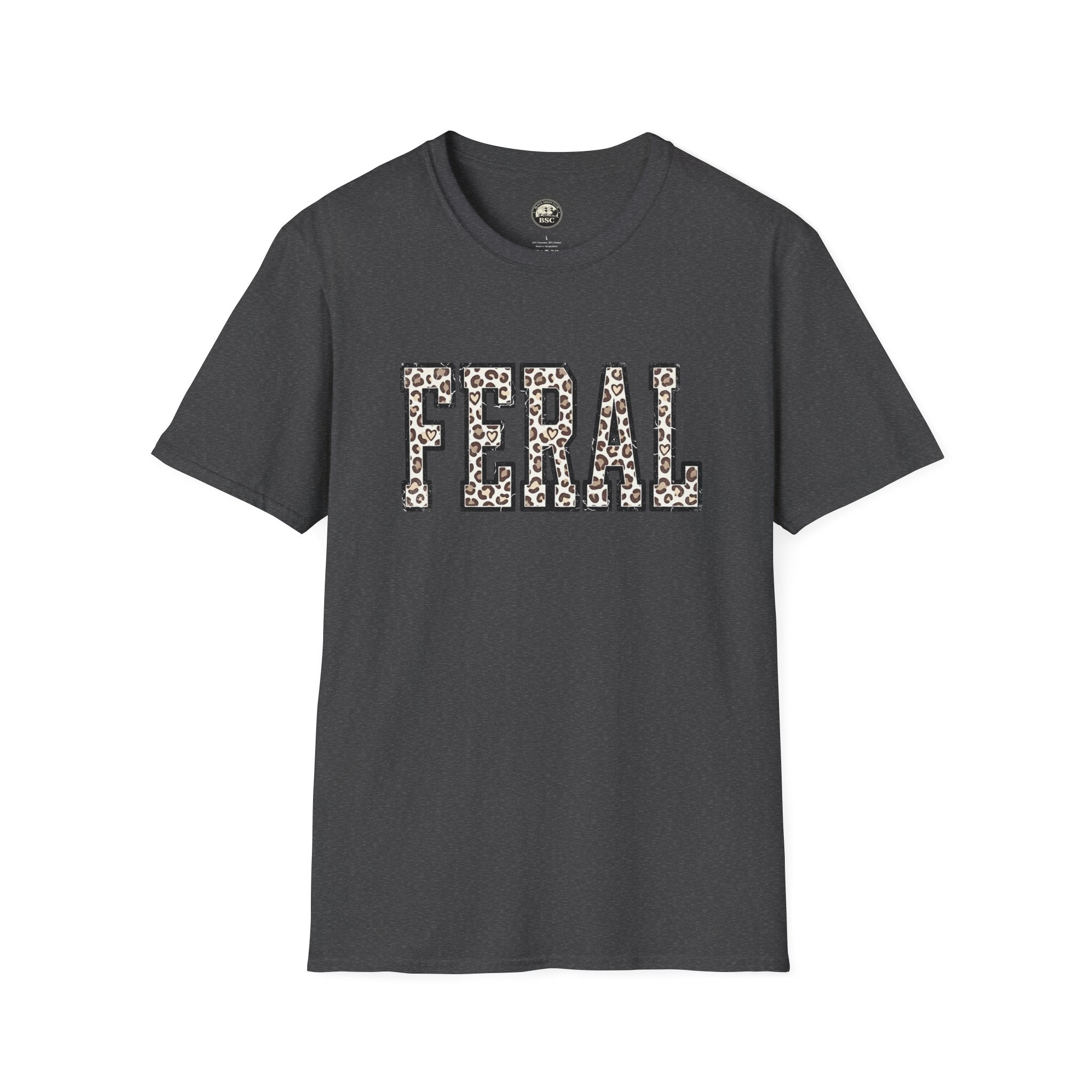 Black Sheep Club — FERAL Leopard Print Graphic Tee