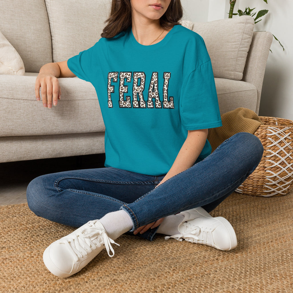 Black Sheep Club — FERAL Leopard Print Graphic Tee