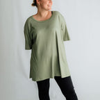 Ladies Bamboo Oversized T-Shirt | Sage