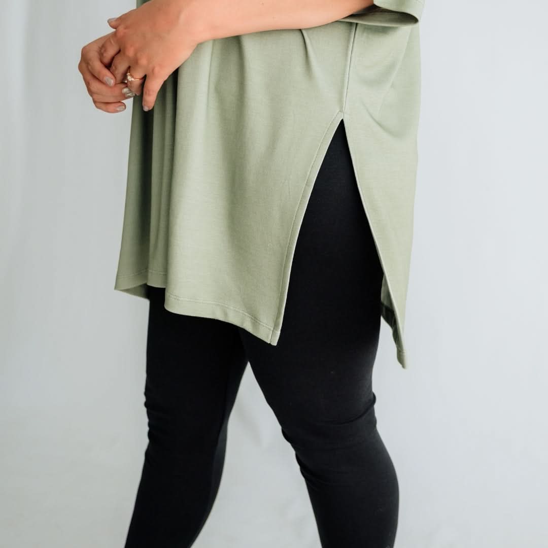Ladies Bamboo Oversized T-Shirt | Sage