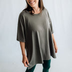 Ladies Bamboo Oversized T-Shirt | Sage