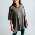 Ladies Bamboo Oversized T-Shirt | Graphite