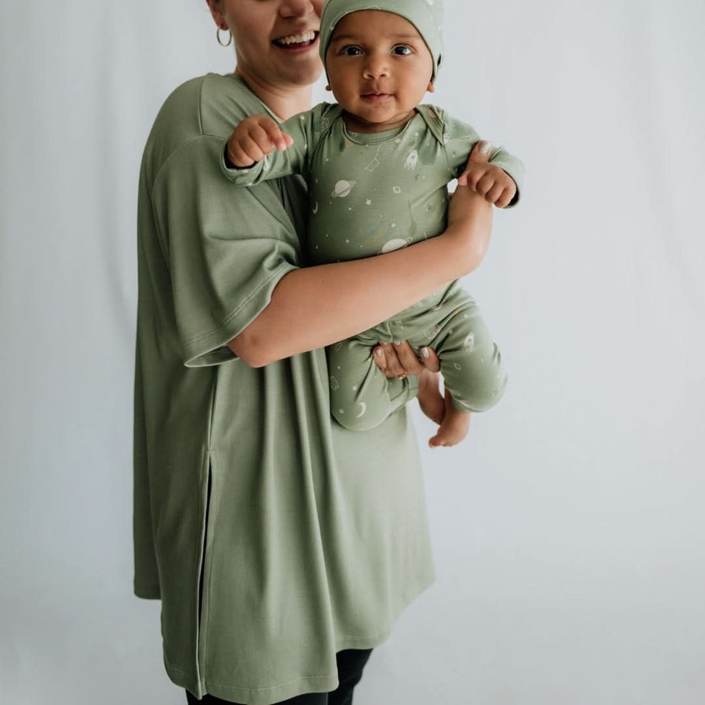 Ladies Bamboo Oversized T-Shirt | Sage