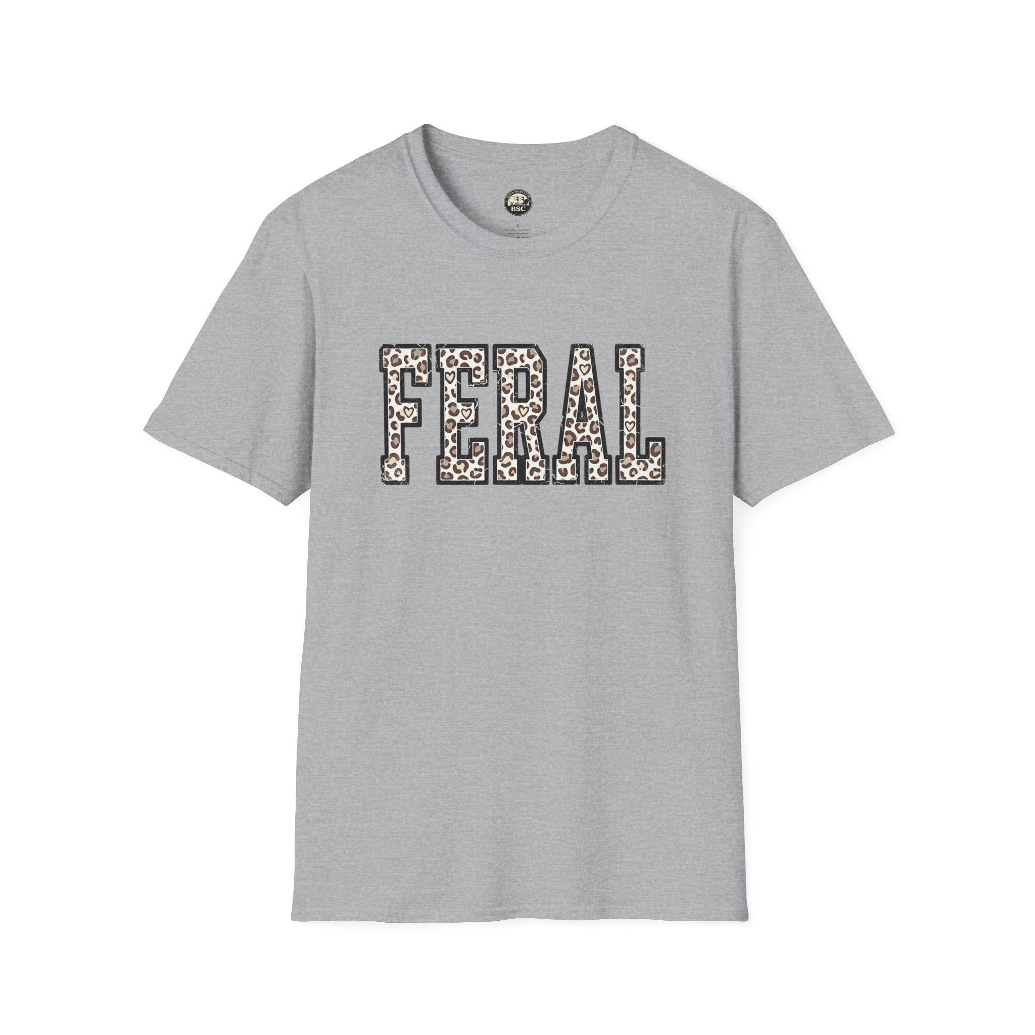 Black Sheep Club — FERAL Leopard Print Graphic Tee