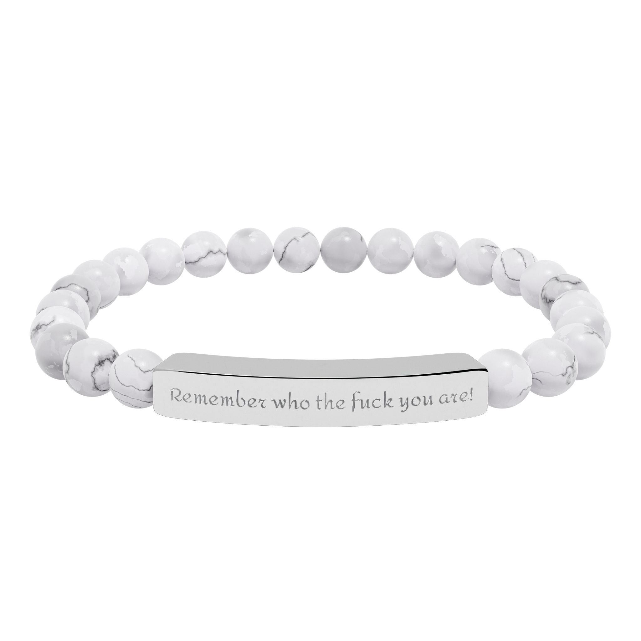 Remember who TF you are - beaded bracelet