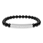 Remember who TF you are - beaded bracelet