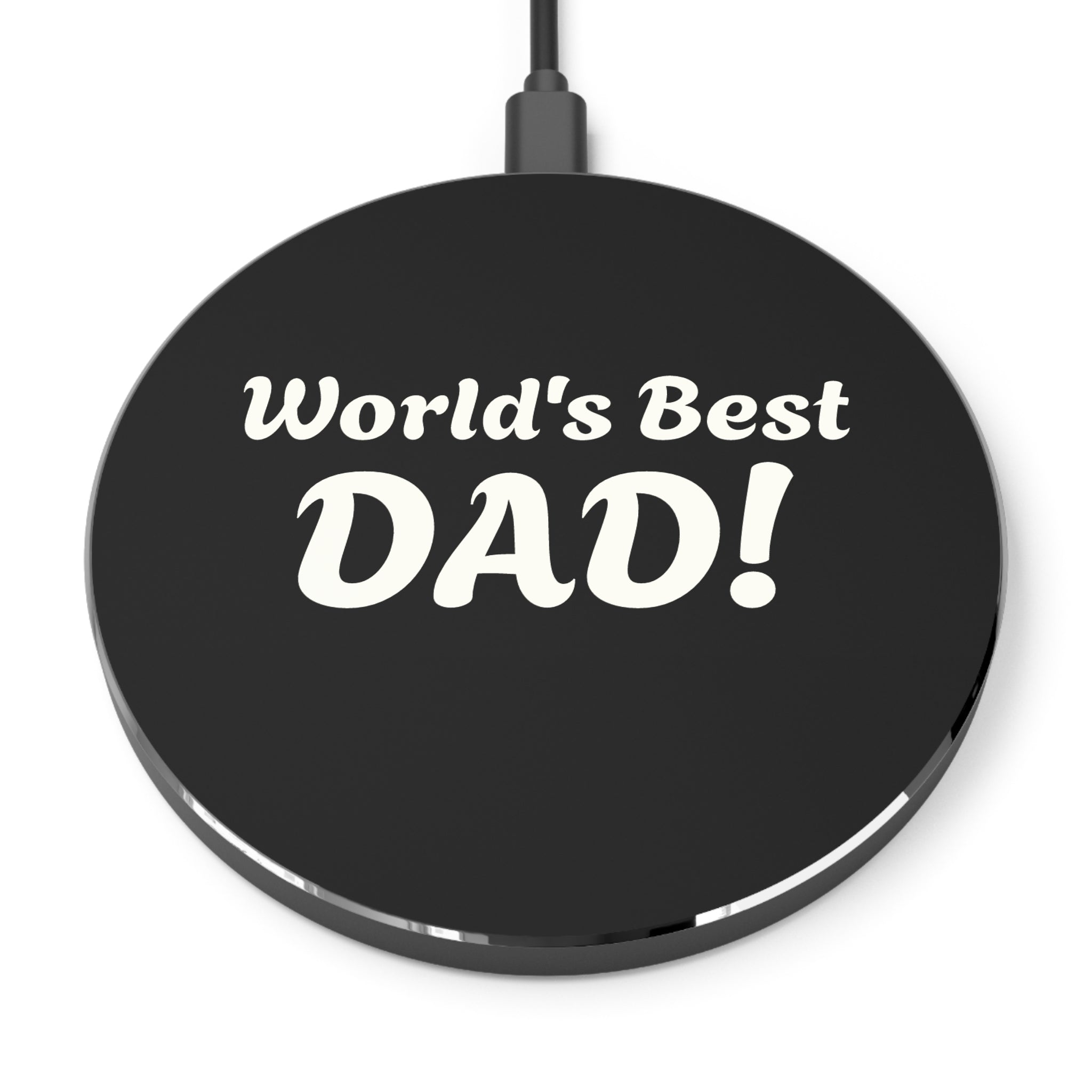 World's Best DAD Wireless Charger — Fast Qi Phone Charging Gift for Father’s Day