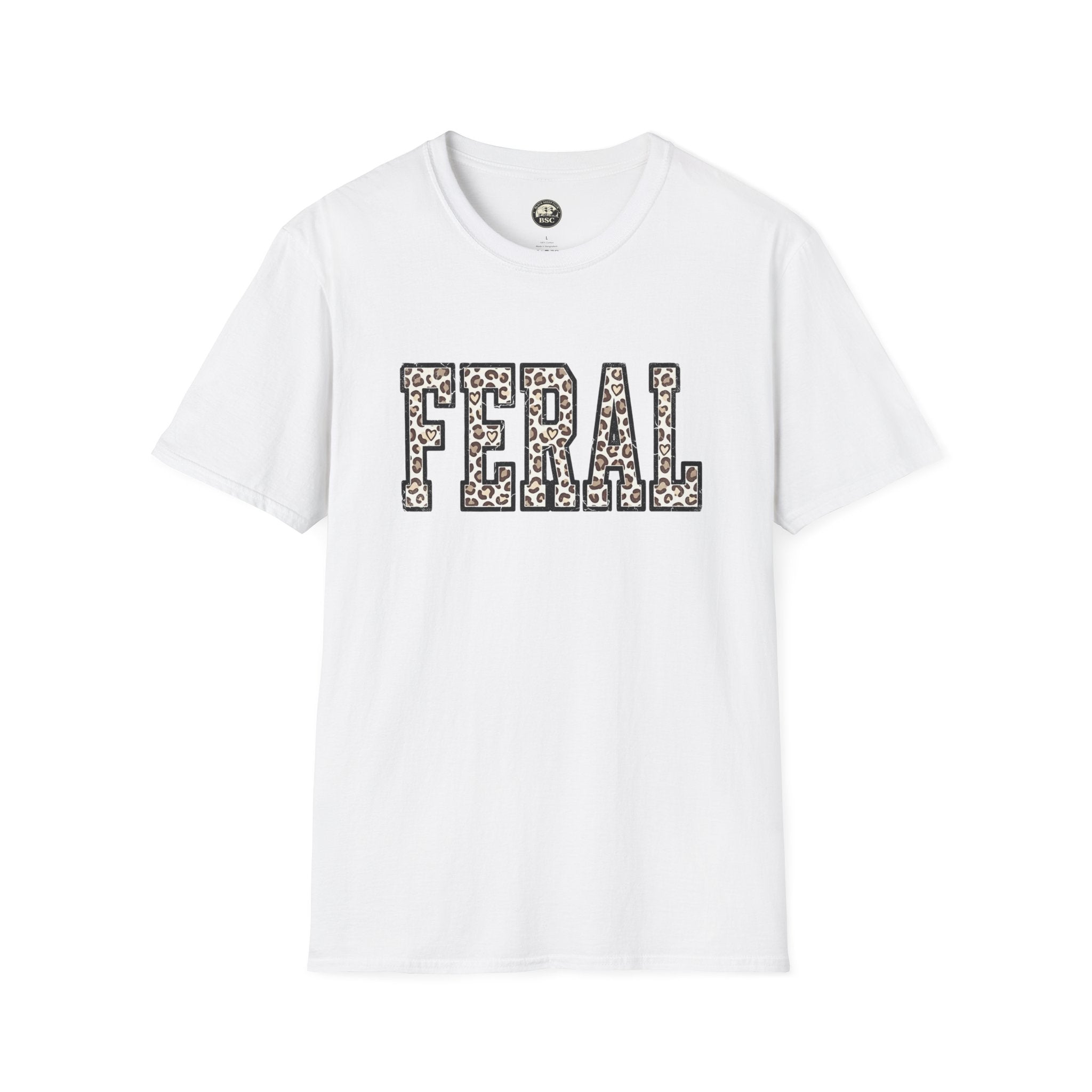 Black Sheep Club — FERAL Leopard Print Graphic Tee