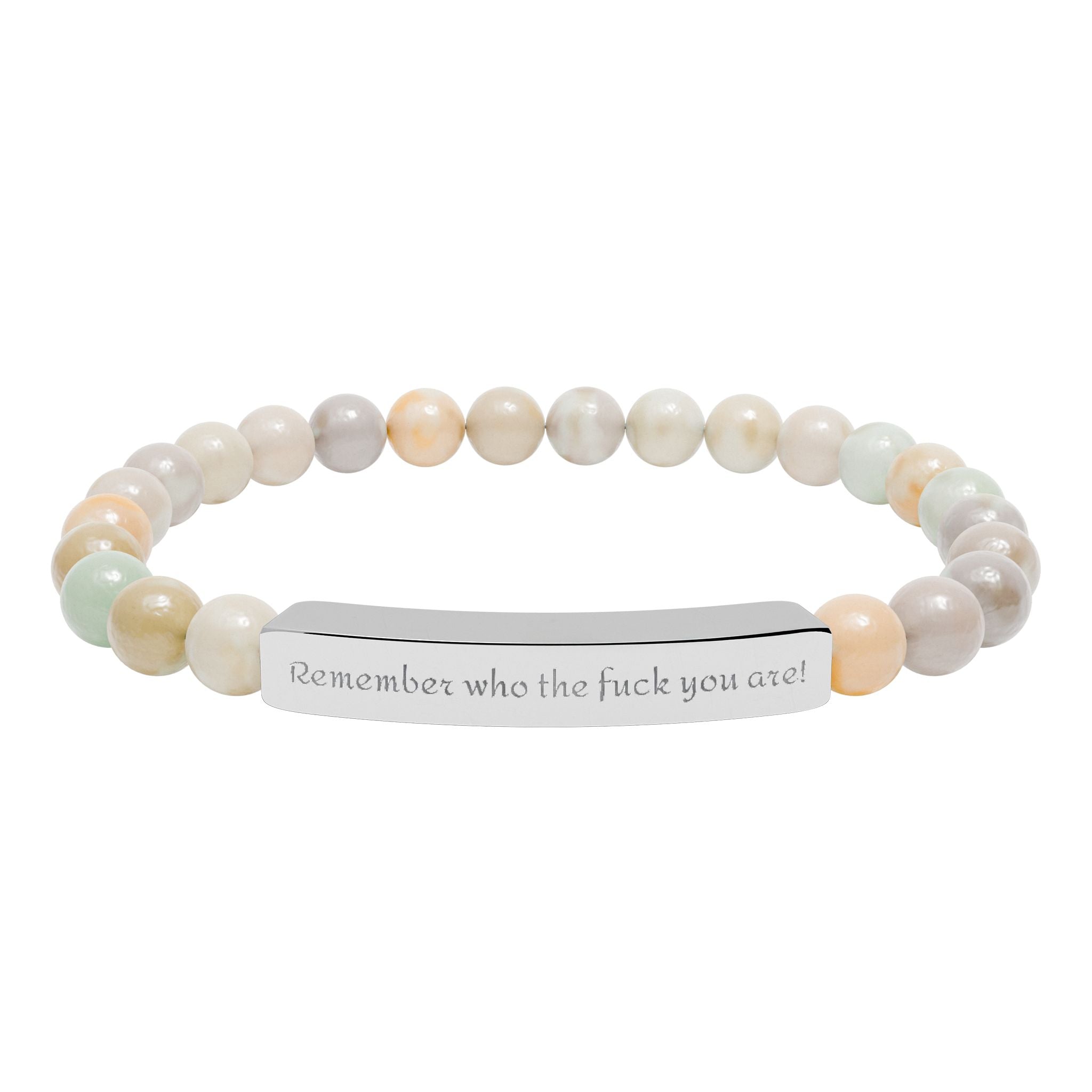 Remember who TF you are - beaded bracelet
