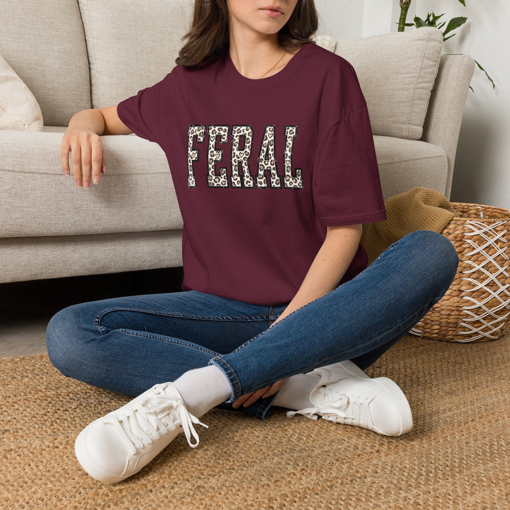 Black Sheep Club — FERAL Leopard Print Graphic Tee