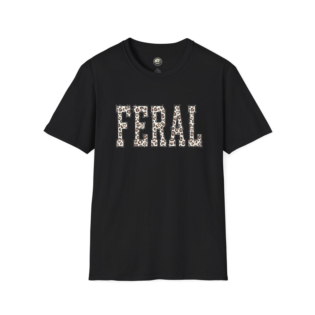 Black Sheep Club — FERAL Leopard Print Graphic Tee