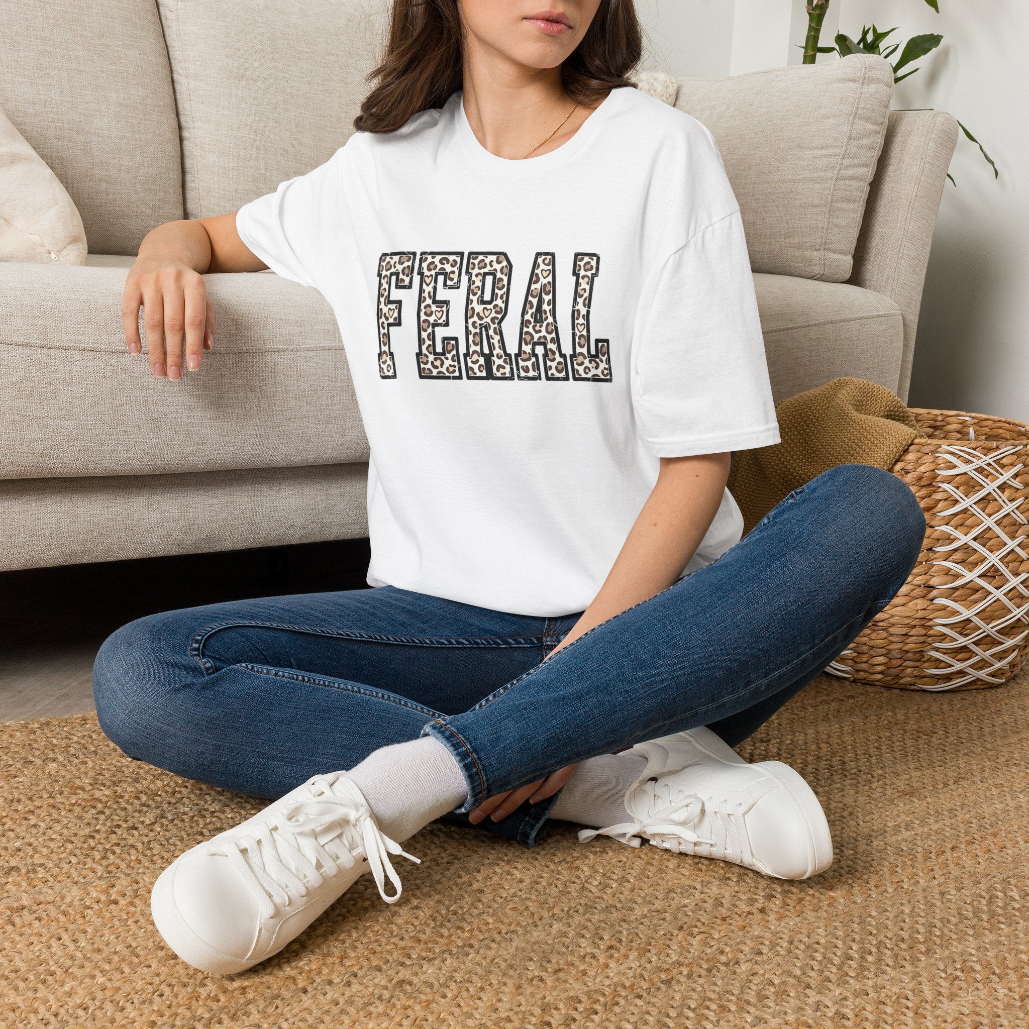 Black Sheep Club — FERAL Leopard Print Graphic Tee