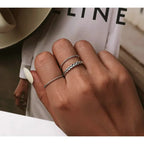 Sterling Silver Braided Twisted Eternity Band Stackable Ring