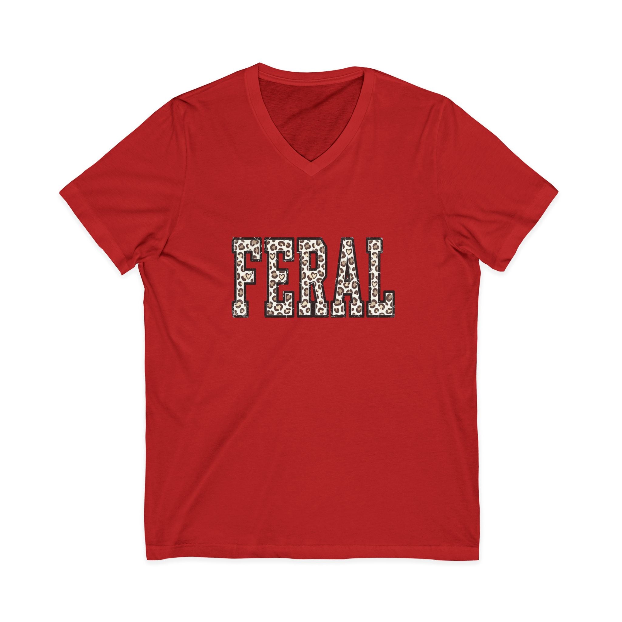 Black Sheep Club - Feral Leopard Print V Neck Tee