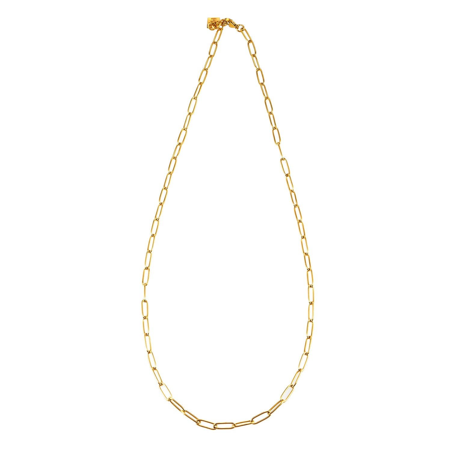 Essential Gold Chain Link Paper-Clip Necklace - 22"