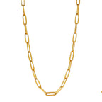 Essential Gold Chain Link Paper-Clip Necklace - 22"