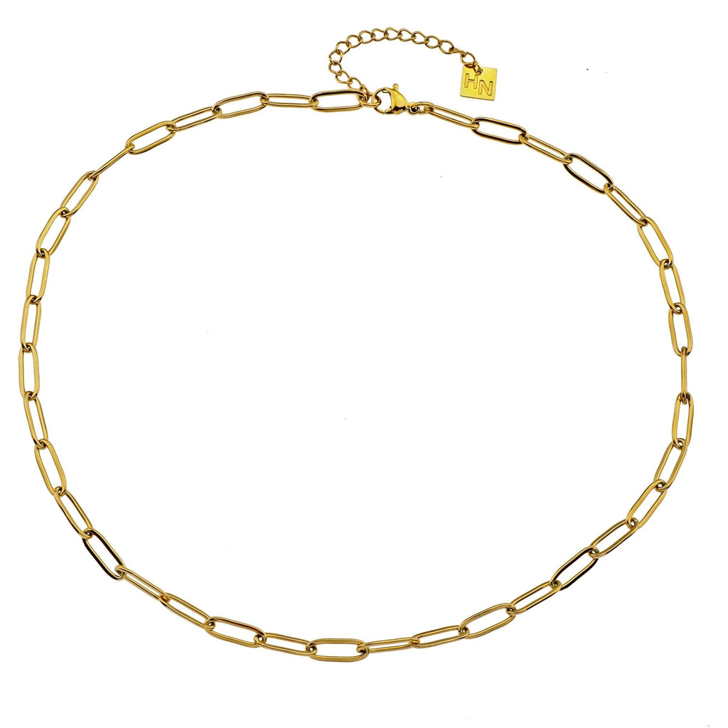 Essential Gold Chain Link Paper-Clip Necklace