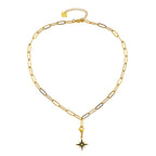 Essential Gold Chain Link Paper-Clip Necklace