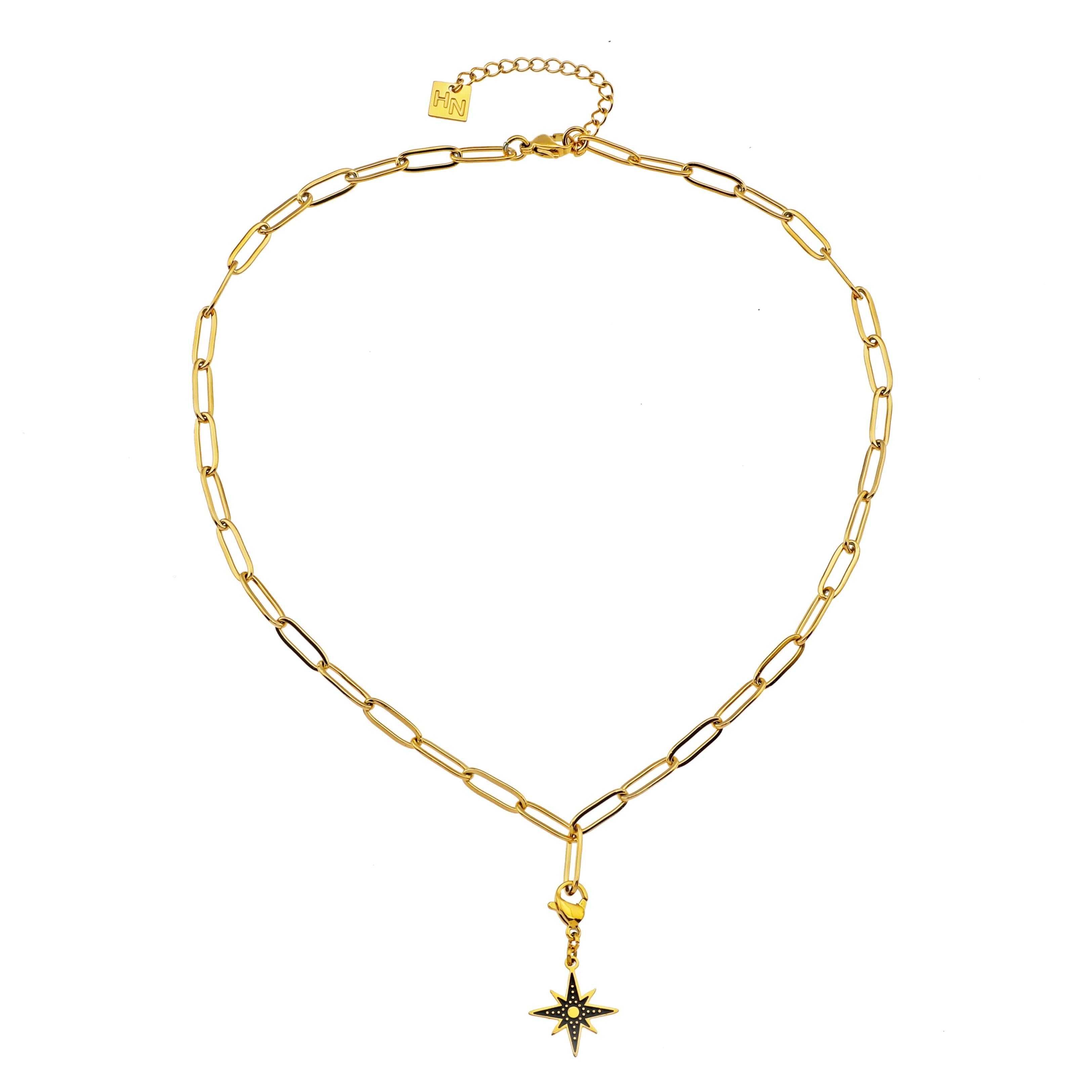 Essential Gold Chain Link Paper-Clip Necklace