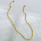 Essential Gold Chain Link Paper-Clip Necklace