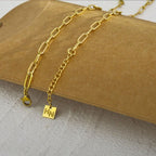Essential Gold Chain Link Paper-Clip Necklace