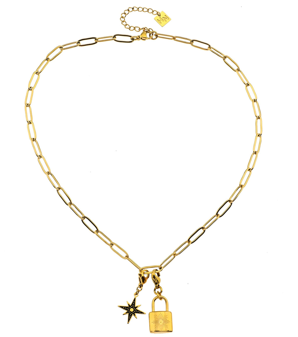 Essential Gold Chain Link Paper-Clip Necklace