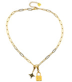 Essential Gold Chain Link Paper-Clip Necklace