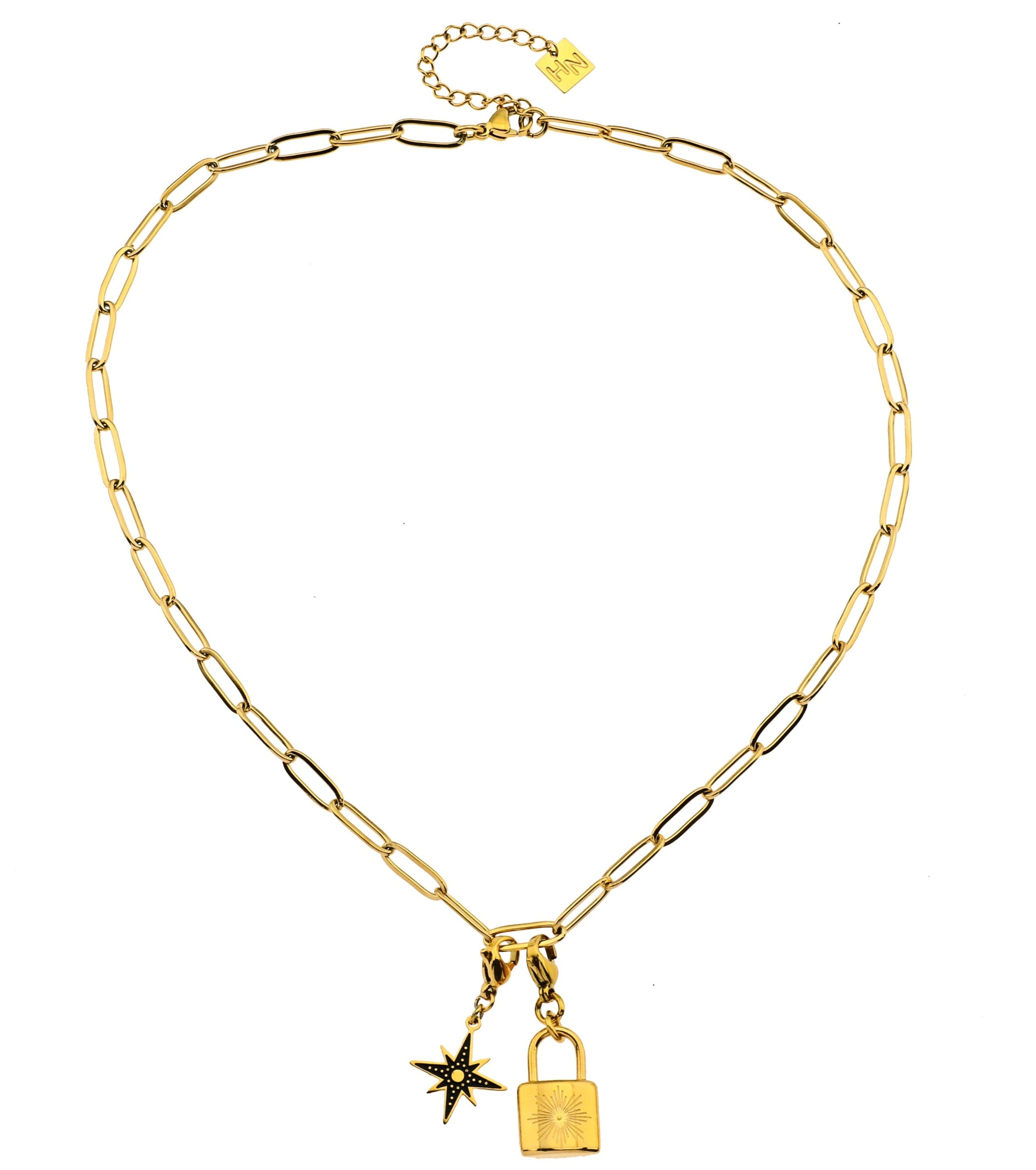 Essential Gold Chain Link Paper-Clip Necklace