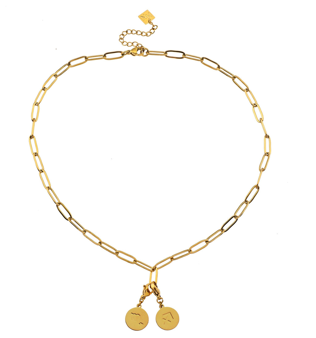 Essential Gold Chain Link Paper-Clip Necklace