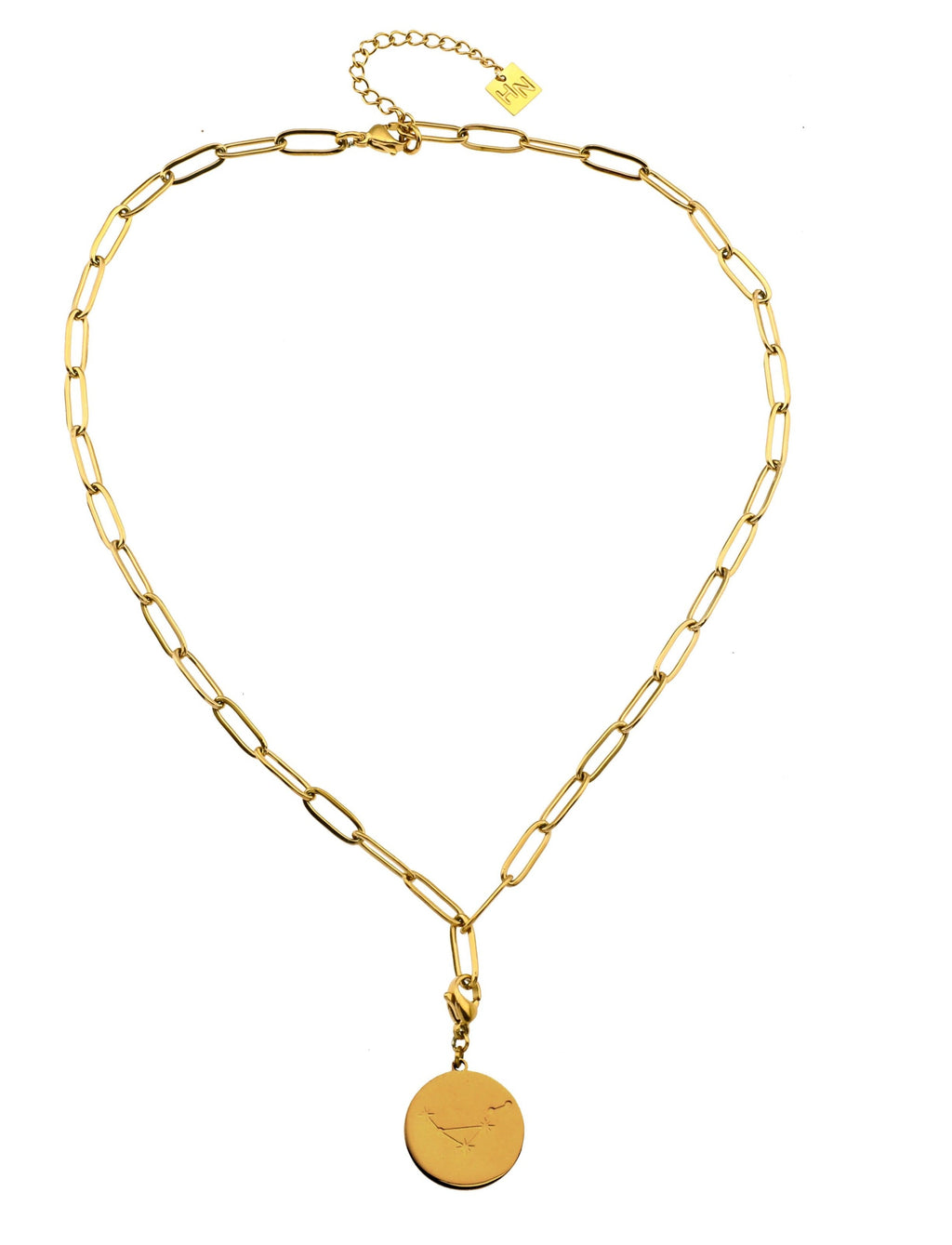 Essential Gold Chain Link Paper-Clip Necklace