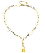 Essential Gold Chain Link Paper-Clip Necklace