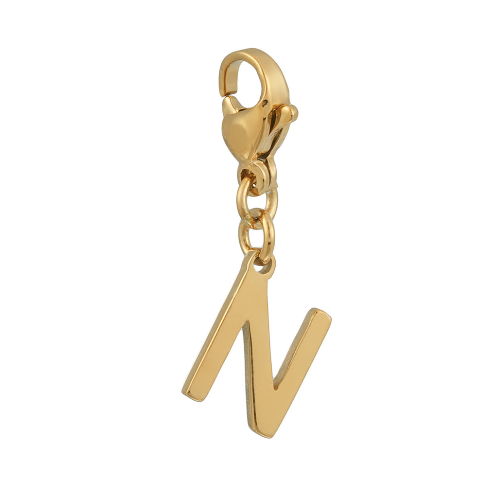 SOLID LETTER MINI CHARMS A–Z in GOLD: Dainty Initial Alphabet Pendant for Necklaces & Bracelets — $12.50