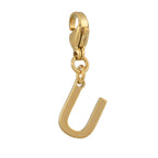 SOLID LETTER MINI CHARMS A–Z in GOLD: Dainty Initial Alphabet Pendant for Necklaces & Bracelets — $12.50