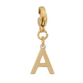 SOLID LETTER MINI CHARMS A–Z in GOLD: Dainty Initial Alphabet Pendant for Necklaces & Bracelets — $12.50