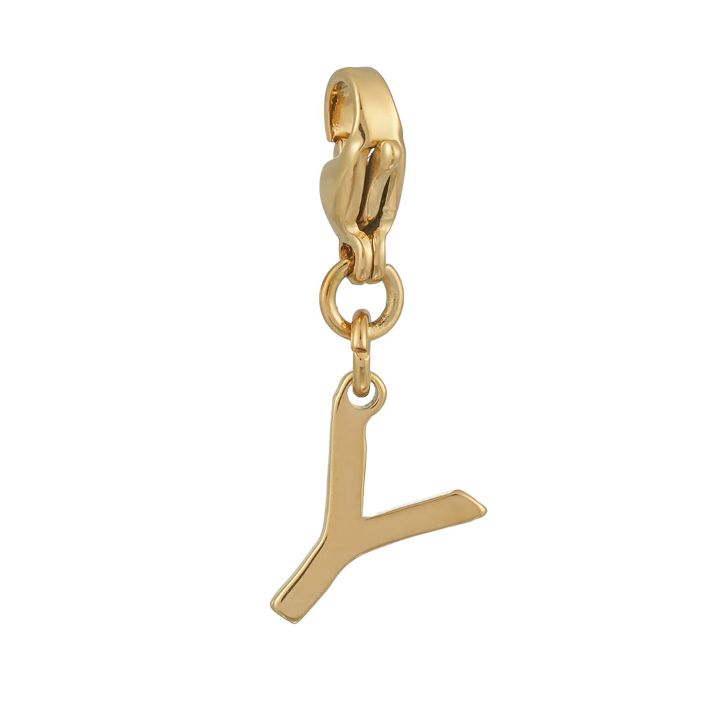 SOLID LETTER MINI CHARMS A–Z in GOLD: Dainty Initial Alphabet Pendant for Necklaces & Bracelets — $12.50