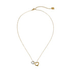 Two Abstract Heart Charms in Gold & Silver