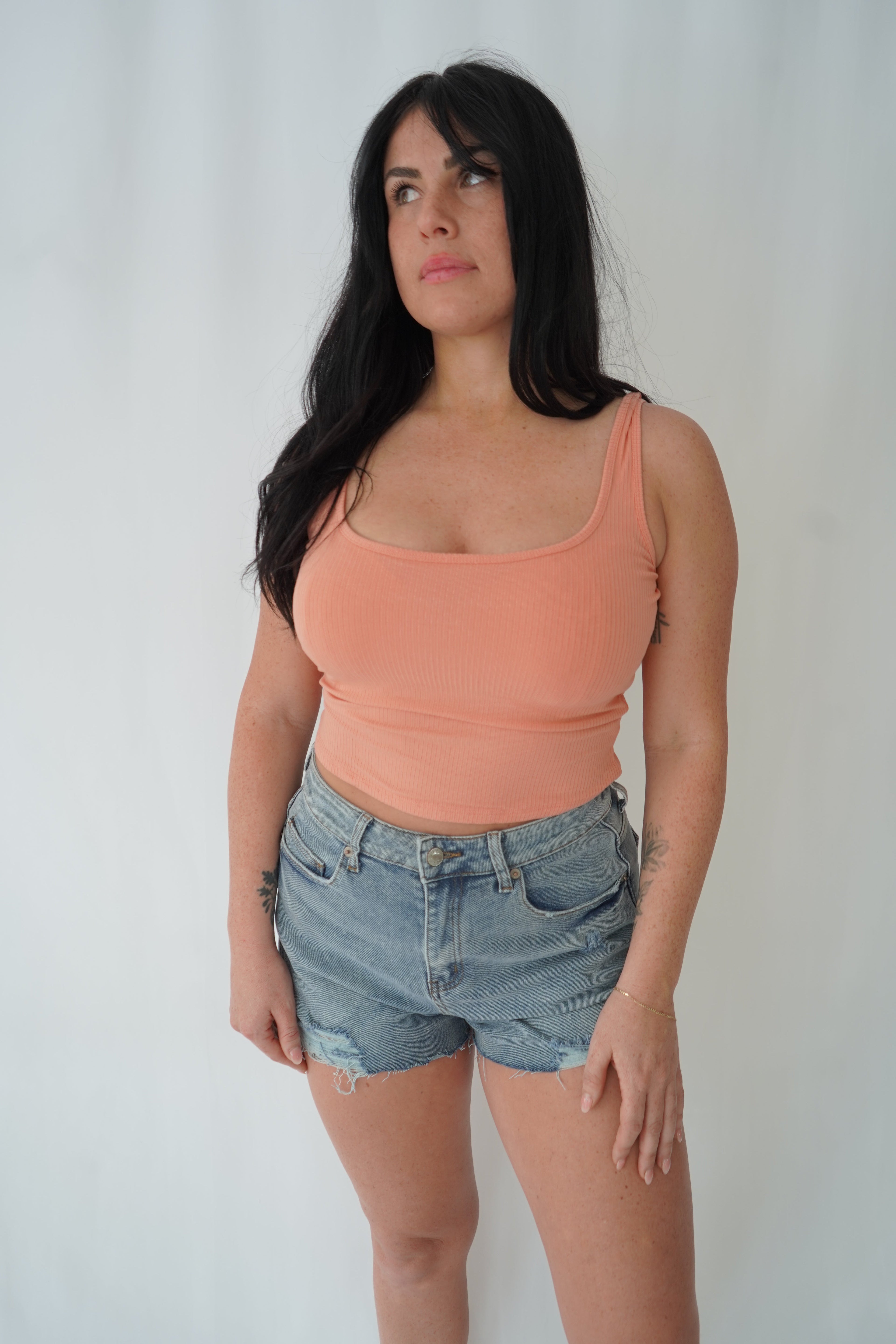 Ripped Jean Shorts