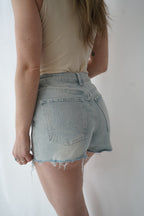 Distressed Denim Shorts