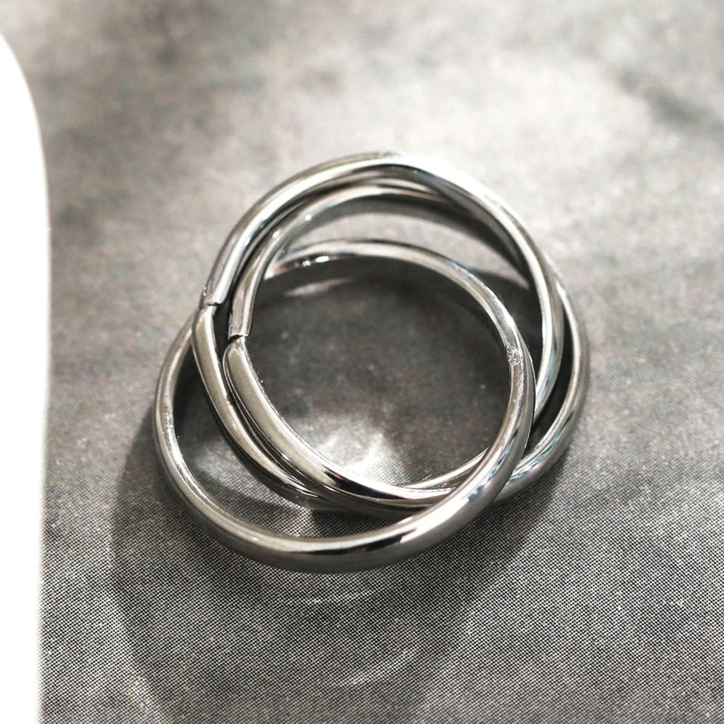 Triple Banded Interconnected Stack Ring