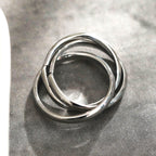 Triple Banded Interconnected Stack Ring